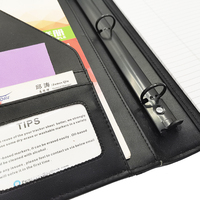 Carpeta de Archivos de Cuero A4 Personalizada ModernQiu, Carpeta de Presentación Empresarial de Alta Calidad con 3 Anillas y Cierre
