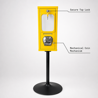 Distributeur automatique portable 2026 à fente unique avec support, distributeur de cartes et d'autocollants de tatouage, paiement par pièces et jetons, certifié CE, expédition rapide