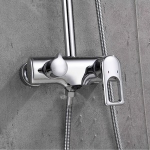 <b>Shower</b> Head Set Round Top Spray Rain Infused Pressurization Dual <b>Control</b> Cooling Heating Corrosion Prevention Bathroom Hardware - Product Image 2