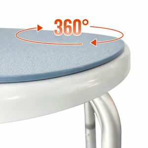 360 °   Sgabello Girevole per Doccia Piccola, Sedile Rotante Liscio per Anziani e Disabili, Sedia Compatta Rotonda per Vasca Senza Attrezzi - Product Image 3