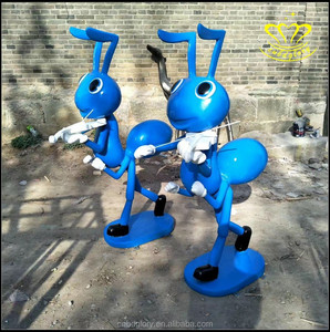 Ngoài trời Vườn cỏ đường phố cảnh quan trang trí thiết kế nghệ thuật điêu khắc sợi thủy tinh phim hoạt hình kiến tượng nhựa thủ công sản phẩm - Product Image 6