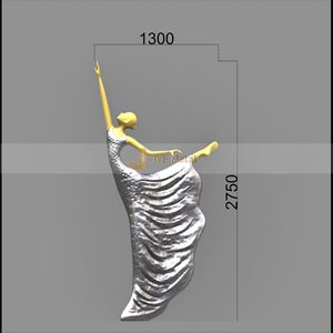 ANW9812 Escultura Artística Innovadora de Acero Inoxidable Estilo Art Deco, Exhibiendo una Estética de Diseño Único para Aniversario - Product Image 3
