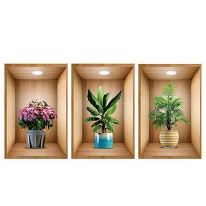 Nouveauté 2024 : Stickers muraux 3D effet fleurs et plantes, cadre photo, pour salon, décoration murale derrière le canapé, autocollants adhésifs - Product Image 5