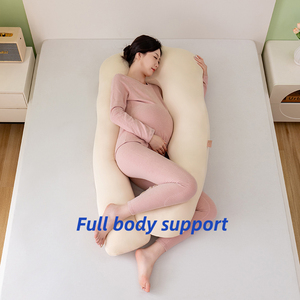 Tinh Khiết Mà<span class=keywords><strong>u</strong></span> <span class=keywords><strong>U</strong></span> Hình Thai Sản Mang Thai Gối Đầy Đủ Cơ Thể Hỗ Trợ Hữ<span class=keywords><strong>u</strong></span> Cơ Bông Bìa Mềm OEKO-TEX Chứng Nhận Làm Đầy Có Thể Giặt - Product Image 5
