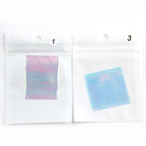 TSZS 5*20cm unghie Mirrorthe Aurora carta smaltata colorata Multi-color Ice Cube Nail Art Sticker fai da te carta di vetro Nail Foil <span class=keywords><strong>Stickers</strong></span> - Product Image 3