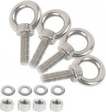 A2 A4 Parafuso de Aço Inoxidável Fixadores <span class=keywords><strong>6mm</strong></span> 8mm 10mm 12mm Rosqueado Olho Parafuso com Polimento Finish GB Padrão Hex Parafuso