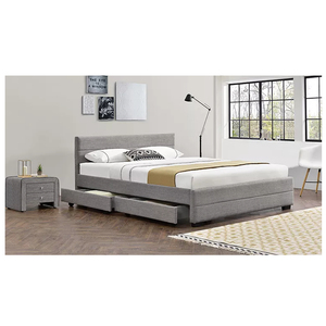 <span class=keywords><strong>Lit</strong></span> de rangement rembourré en tissu doux avec 4 tiroirs à cadre en bois - Product Image 2