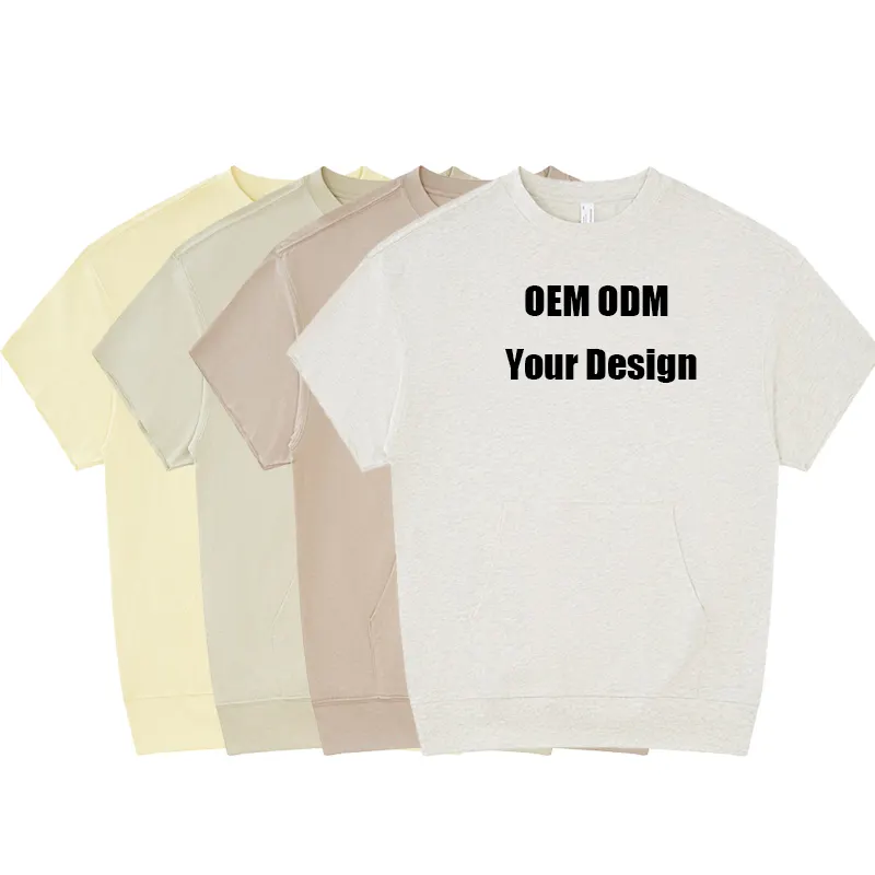 Camiseta esportiva unissex com logotipo personalizado 100% algodão, camiseta de verão de algodão 275 gramas universal para homens e mulheres