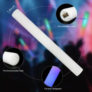 Tubo tifo Rgb Dj Night Club Concert beads Glow Sticks Bulk luminoso Led Light Foam Stick forniture per feste