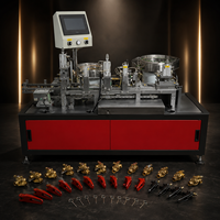 Machine d'assemblage de vannes d'extincteurs avec manivelle de chargement/déchargement automatique et test de pression