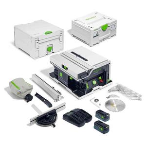 Sierra de Mesa Inalámbrica CSC SYS 50 EBI-Plus 36V (18V X 2) 5.2Ah Li-ion Sin Escobillas de 168mm en Systainer, Kit de Herramientas con Pulverizador OEM - Product Image 1
