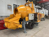 Pompe à béton prêt à l'emploi JBS40 Diesel Portable remorque bétonnière avec pompe pour la construction de maisons
