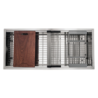 Évier de cuisine Qijiang 45 pouces en acier inoxydable 304 de calibre 16, fait main, couleur satinée, à cuve unique carrée, design moderne à encastrer sous plan