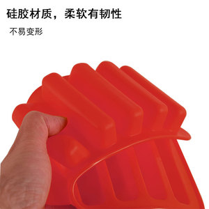 Molde de silicona para salchichas, bandeja para hornear con 6/10 cavidades, para hot dogs, jamón, comida para bebés, apto para horno y lavavajillas, colores aleatorios - Product Image 3