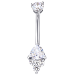 Anneaux de nombril <span class=keywords><strong>en</strong></span> <span class=keywords><strong>or</strong></span> <span class=keywords><strong>blanc</strong></span> 14 carats massif Eternal, à filetage interne, bijoux de <span class=keywords><strong>piercing</strong></span> corporel pour mariage, vente <span class=keywords><strong>en</strong></span> gros - Product Image 1