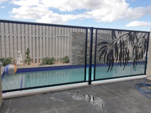 Clôture de sécurité pour piscine en aluminium de qualité marine, finition noire texturée, clôture de sécurité pour enfants, clôture de jardin écologique pour piscine extérieure - Product Image 3