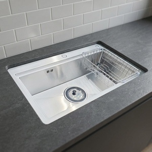 Fregadero de Cocina de Acero Inoxidable de Alta Calidad, de un Solo Tazón, Gran Capacidad, Tazón Profundo, Reducción de Ruido - Product Image 1