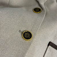 Costume d'affaires en laine à manches longues pour femme avec col mandarin, fermeture à bouton unique, tricoté et ceinture intégrée