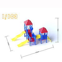 Mini toboggan de parc extérieur en plastique, modèle miniature de terrain de jeu pour enfants, modèle de table à sable, matériaux de décoration DIY