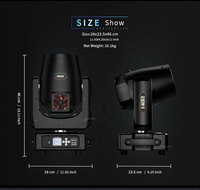 SHEHDS Mini projecteurs à tête mobile haute puissance 230w 7r, faisceau DJ Disco Pro R7 Mini 230 ampoule spot beam avec flight case