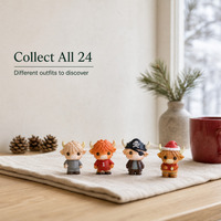 Kalender Advent Sapi Highland 24 Hari Kalender Hitung Mundur Natal dengan 24 Buah Figur Sapi Mini Lucu Figur Sapi Koleksi