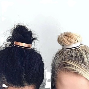 Nouvelle pince à cheveux ronde en alliage, cage à <span class=keywords><strong>chignon</strong></span> minimaliste, support à <span class=keywords><strong>chignon</strong></span>, bâtonnet à cheveux, accessoires pour cheveux de fille, bijoux pour cheveux - Product Image 1