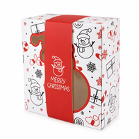 Boîte cadeau de Noël OEM ODM avec fenêtre pour biscuits, pâtisseries, bougies, portefeuilles, muffins, gâteaux, parfums