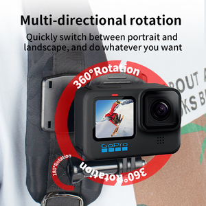 JUNNX 360 Độ Go Pro Kẹp Gắn Ba Lô Clip Cho <span class=keywords><strong>Gopro</strong></span> Hero 10 9 8 7 6 5 Insta360 SJCAM EKEN Osmo Phụ Kiện Máy Ảnh Hành Động - Product Image 3