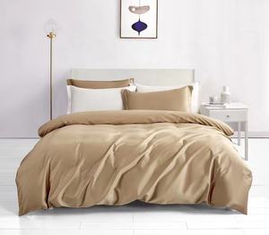 Parure <span class=keywords><strong>de</strong></span> draps en microfibre 4 pièces, douce comme du coton égyptien 300 fils, pour lit, couleur unie, pour couette - Product Image 1