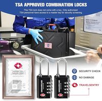 Serrure de valise de sécurité KHC, portable, pour inspection aéroportuaire, protection des bagages, accessoire antivol, serrure approuvée TSA