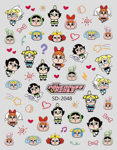 TSZS 3D 자체 접착 네일 스티커 만화 Kawaii 디자인 애니메이션 캐릭터 어린이 소녀 플라스틱 네일 아트 장식 - Product Image 2