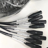 Boîtier de jonction audio 8 canaux pour scène, câbles de signal pour studio d'enregistrement, câble multipaire, 8 connecteurs XLR, fils en cuivre sans oxygène