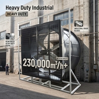 Grand ventilateur d'extraction 230000 m³/h, ventilateur de ventilation industriel robuste avec 6 pales en alliage et moteur BLDC pour grands bâtiments
