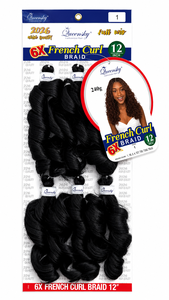 6x <span class=keywords><strong>Trenzas</strong></span> Francesas Suaves y <span class=keywords><strong>El</strong></span>ásticas de 12 Pulgadas, Cabello Sintético Africano Yaki en Espiral para Trenzar, Extensiones de Ganchillo para Mujer - Product Image 3