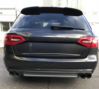 Lips Bumper Belakang ABS Berkualitas Tinggi PNB Baru untuk Knalpot 2013-2016 Audi A4/S4 B8.5, Model Pasang Sekrup, dengan Potongan untuk Sensor Park Assist, Upgrade