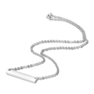 Collar de <span class=keywords><strong>acero</strong></span> inoxidable pulido con espejo, barra de sello en blanco, personalizable, con 3 colores, 35x6mm, para hombres y mujeres - Product Image 6