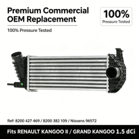 Intercooler Estándar OEM 8200427469 8200382109 96572 RT4471 30468 IATF 16949 Compatible con Renault Kangoo 1.5 DCi de Repuesto