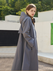 Long <b>Raincoat</b> for Adults, Fashion Trench Coat Waterproof Poncho, Oxford Material Multi-Functional Hooded Cycling Rainwear - Product Image 5