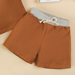 Ensemble T-shirt et <span class=keywords><strong>short</strong></span> en coton et polyester coloré pour bébés garçons, col rond, 2-3 ans, été - Product Image 6