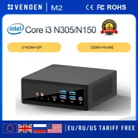 Mini PC Intel Core i5 N150 USB 3.0 Type-C RJ45 Ethernet 4K DP 2* Ordinateur de Bureau Compact 16 Go Vidéo NVMe SSD d'occasion