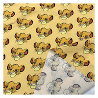 Populaire Simba Lion Cartoon 100% Viscose tissu numérique imprimé pour vêtements écologiques doublure Textile à la maison