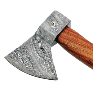 ขวานตัดไม้ ZA DAMASCUS MAKERS ด้ามแบน ใบมีดเหล็กกล้าคาร์บอนตีขึ้นรูป (5 นิ้ว) พร้อมด้ามไม้ สำหรับตัดต้นไม้และงานไม้ - Product Image 1