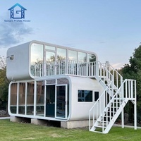 Cabine Apple préfabriquée sur mesure, hôtel portable moderne, pod de bureau préfabriqué, conteneur modulaire de 40 pieds, villa mobile