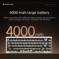 Kit de clavier Weikav Lucky65 V3 CNC en aluminium, boîtier nu en alliage d'aluminium, sans fil, 3 modes, hot-swap, joint d'étanchéité, rétroéclairage RVB, compatible QMK/VIA