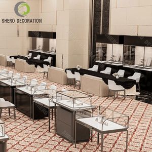 Diseño Interior de Joyería de Diamantes y Oro, Idea Moderna de Exhibición, Vitrina de Lujo para Tienda de Joyería, Decoración Completa de la Tienda - Product Image 1