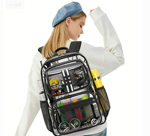 Mochila Transparente de PVC Personalizada para Mujer, Nueva Colección 2025, Material TPU, Cierre sin Cremallera, Impermeable, Mochila Escolar Ligera - Product Image 1