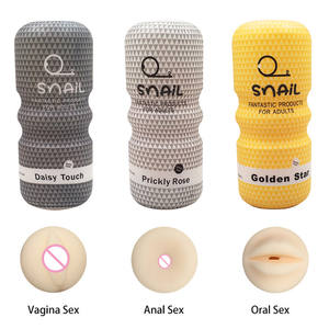 Pene De Satisfactorio masturbazione Con Masajeador caporale sesso orale masturbatore uomo Vagina giocattoli sessuali tasca figa tazza - Product Image 1