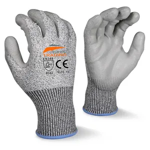 High quality EN 388 2020 Hot Selling HPPE Anti Cut Work Gloves Cut proof gloves