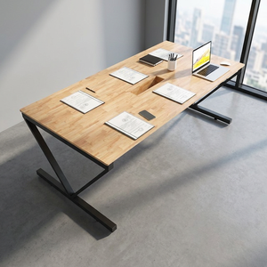 VConcept HBVC009-Minimalist 200x100x75cm Conference <b>Table</b> with Adjustable Steel Legs for 8 Workspaces Hotels <b>Office</b> Furniture - Product Image 3