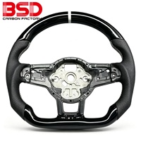 Volant en fibre de carbone forgé avec LED Rpm pour Volkswagen MK7 Golf 7 GTI MK6 GTD R GTS R-Line Tiguan Scirocco Passat Polo